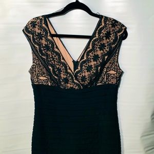 Fit-to-Flatter Scalloped Lace Black Cocktail Dress